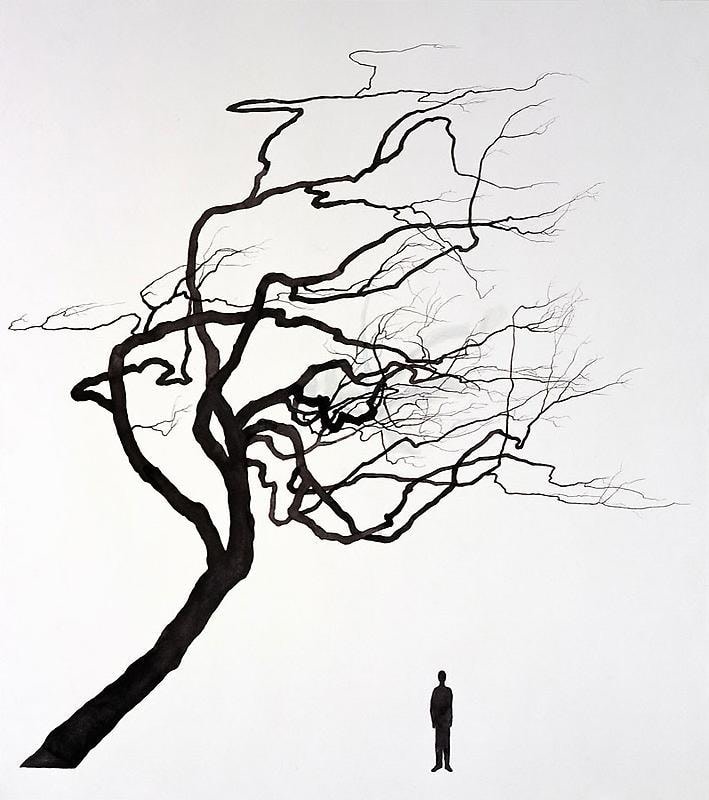 Image of ROXY PAINE's Drawing for Yield, 2008