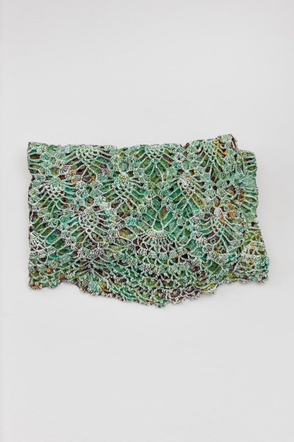 Image of an untitled artwork by Michelle Grabner made of bronze with oil paint