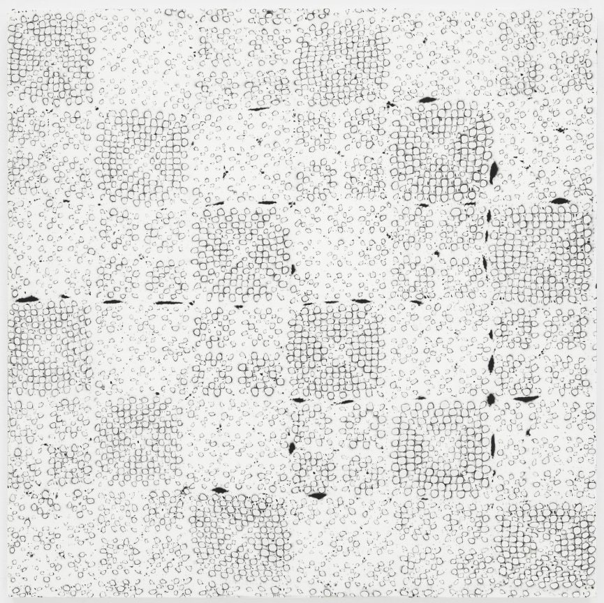 gingham fabric pattern made up of burnt-in holes