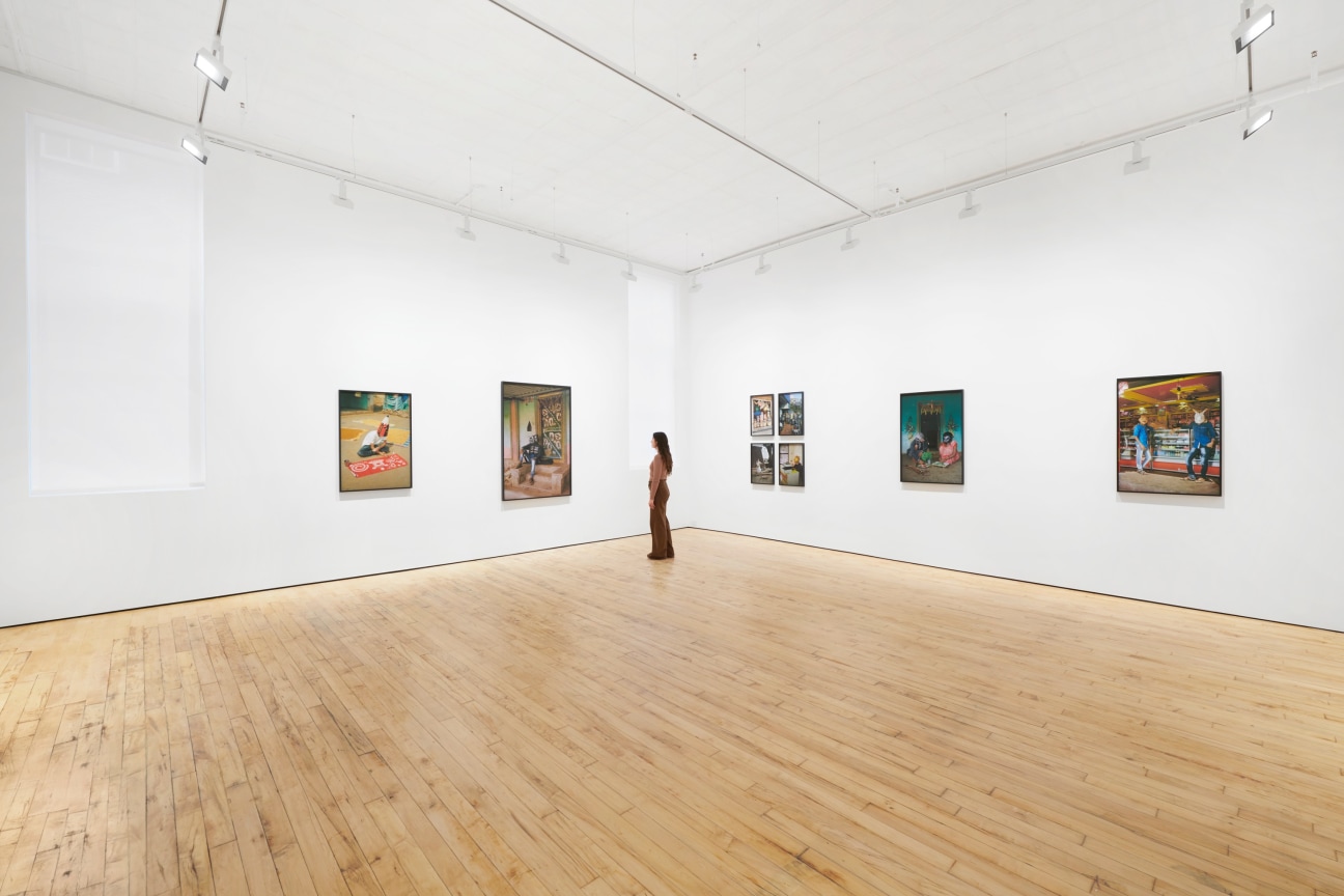 Installation view of Gauri Gill's A Time to Play: New Scenes from Acts of Appearance