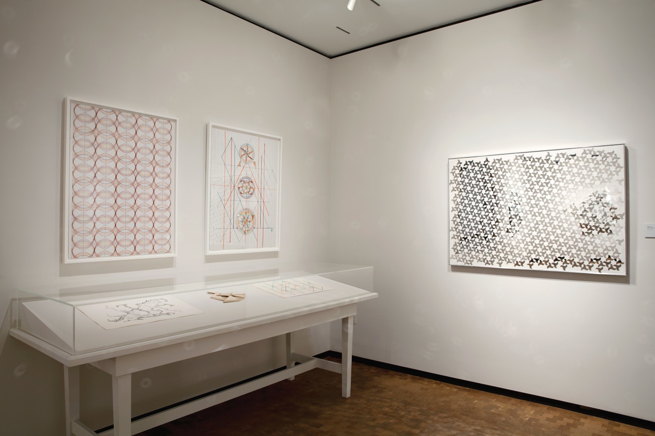 Installation view,&nbsp;Monir Shahroudy Farmanfarmaian: Infinite Possibility. Mirror Works and Drawings, 1974-2014, Chrysler Museum of Art, Norfolk, VA, March 16 - July 30, 2017