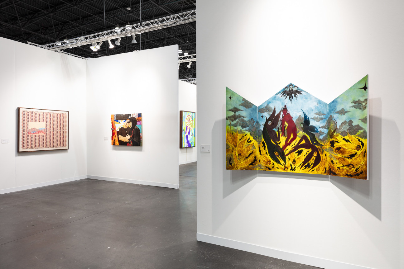 Installation view, James Cohan at The Armory Show, Booth 203, Javits Center, New York, NY, September 7-10, 2023. Photo by Silvia Ros.