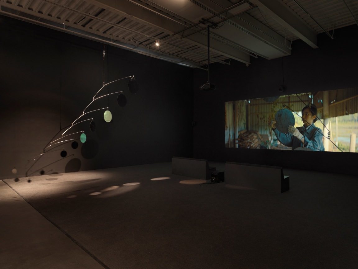 Installation view, Radiant Remembrance, Tuan Andrew Nguyen, New Museum, New York, NY, June 29 - September 17, 2023. Image courtesy of the artist and the New Museum.