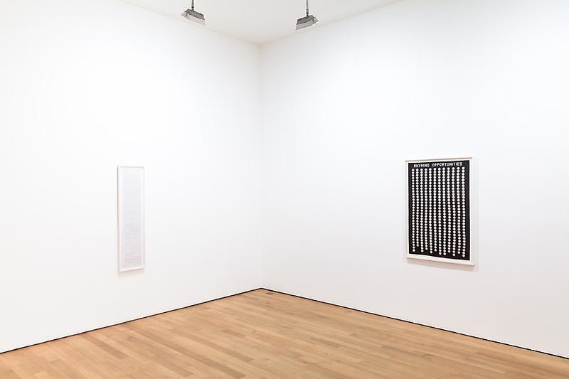 installation view of two artworks