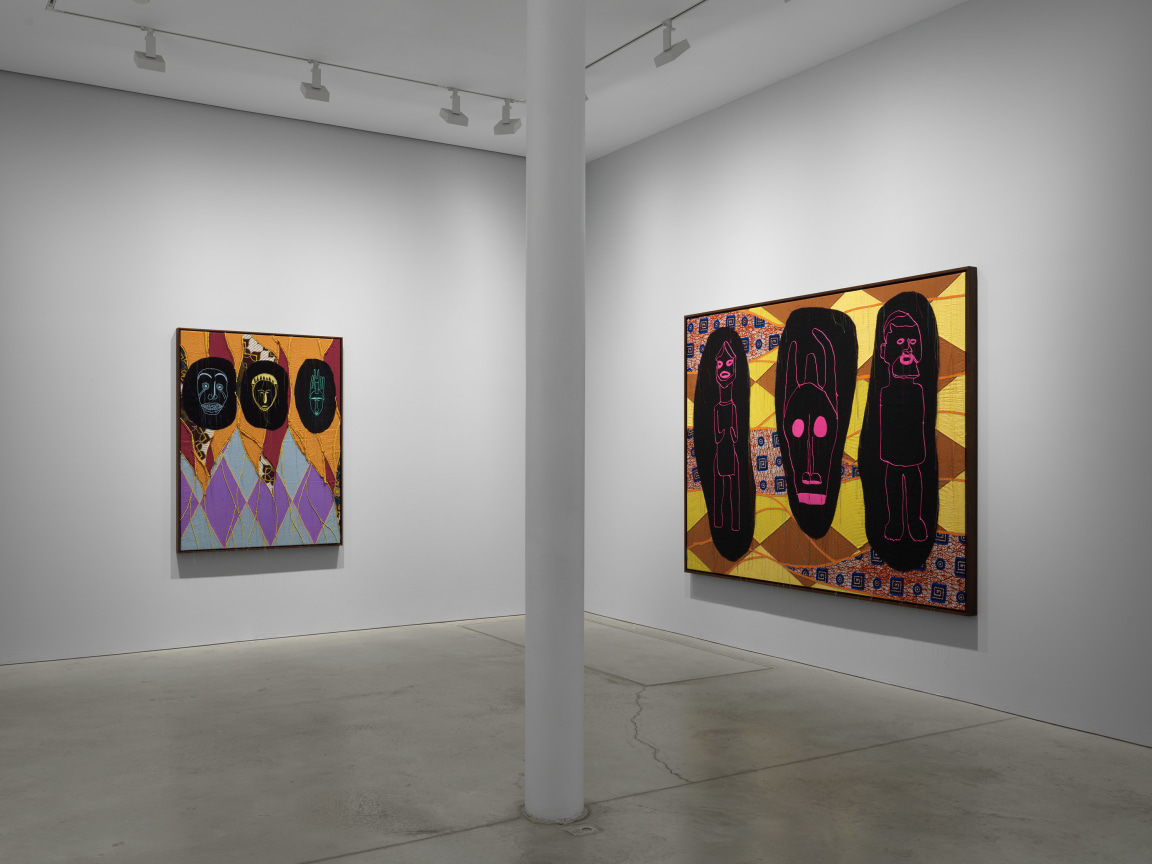 Installation view,&nbsp;Yinka Shonibare CBE: Boomerang: Returning to African Abstraction,&nbsp;James Cohan, 48 Walker Street, NY, October 26 - December 22, 2023.