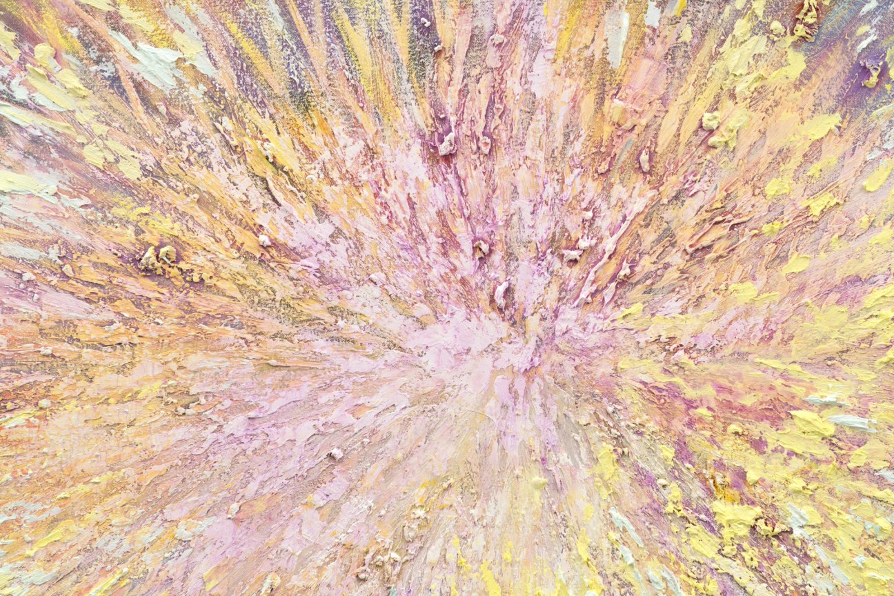 abstracted painting made of Oil and acrylic on archival printed canvas