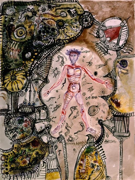 Image of Robert Smithson's Christ Series: Christ in Limbo, 1961