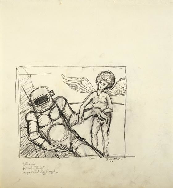 Image of Robert Smithson's Bellini Dead Christ Supported by Angels, 1963