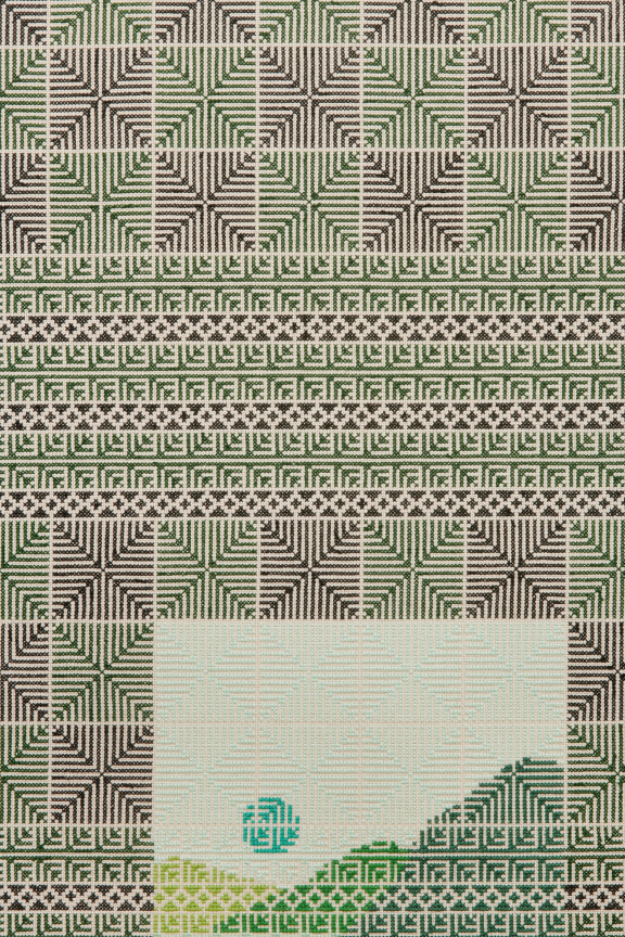 detail of jordan nassar's a green sun an extinguished sun a green sun, 2019