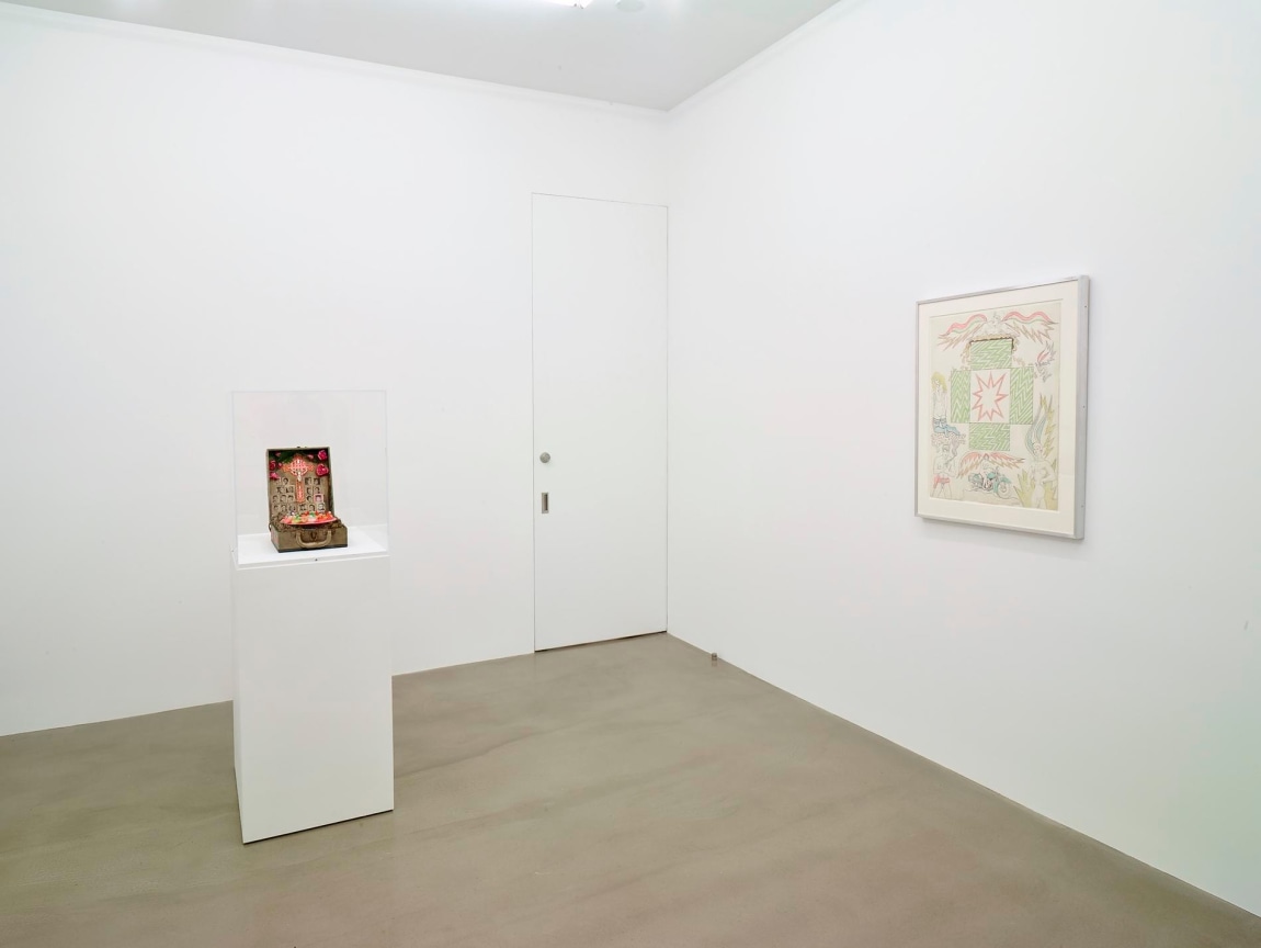 installation view of two artworks