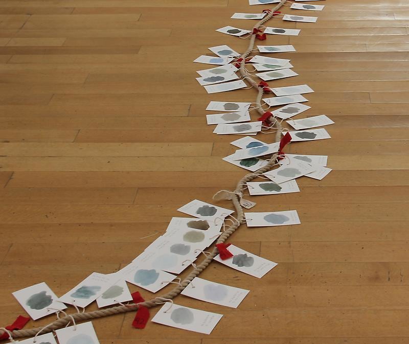 Detail of Spencer Finch's Walden Pond (surface/depth), 2013