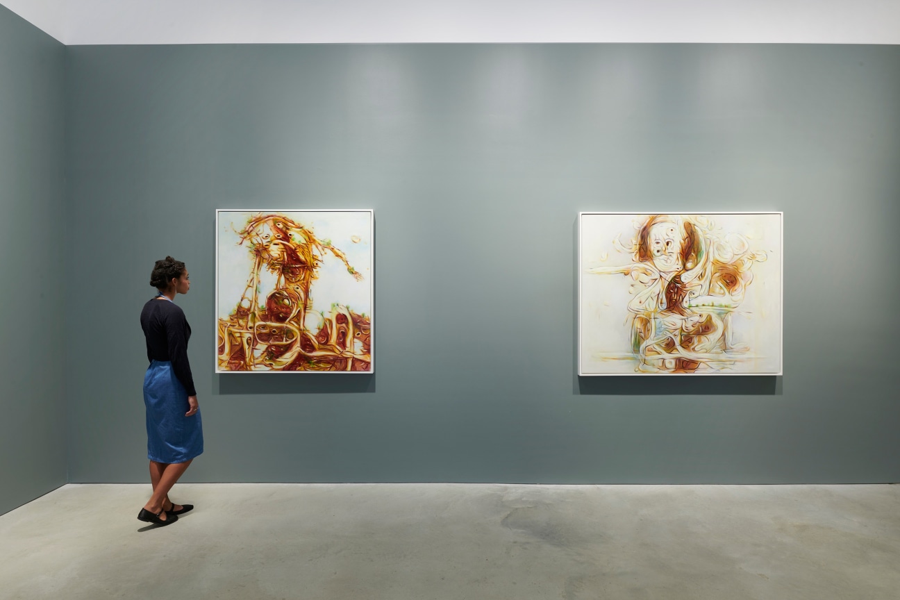 Installation view of Matthew Ritchie:A Garden in the Machine, at James Cohan Gallery on 48 Walker Street