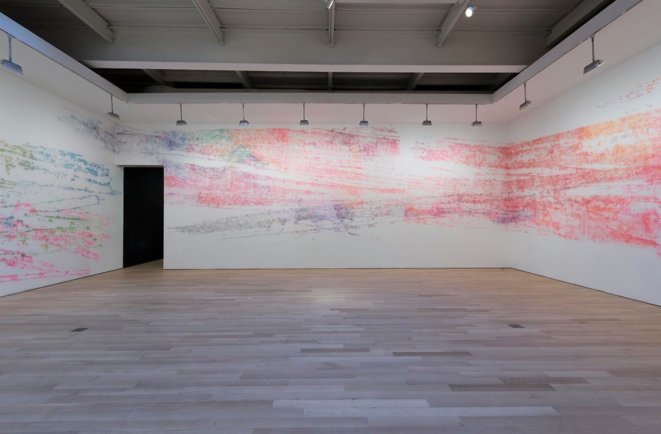 Installation view of wall art