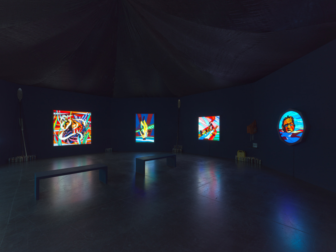 Installation view, Christopher Myers, Let The Mermaids Flirt with Me, Art Basel Miami Beach, Meridians, Miami, FL, November 29-December 3, 2022