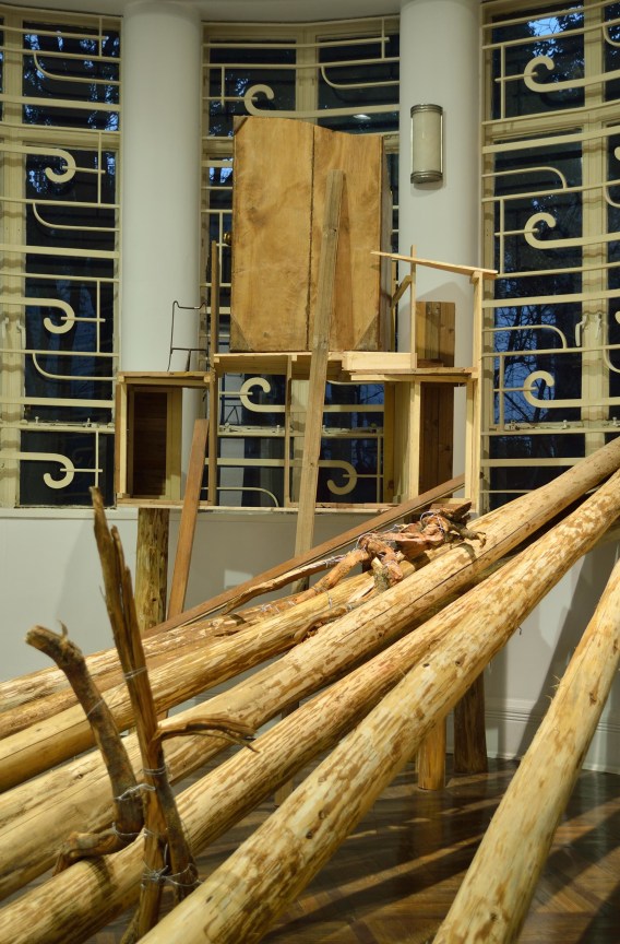 close up shot of a wooden artwork