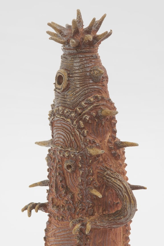 close up of ceramic statuette