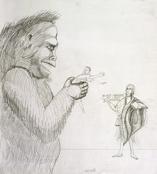 Image of Robert Smithson's Untitled (King Kong &amp; St. John the Baptist), 1963