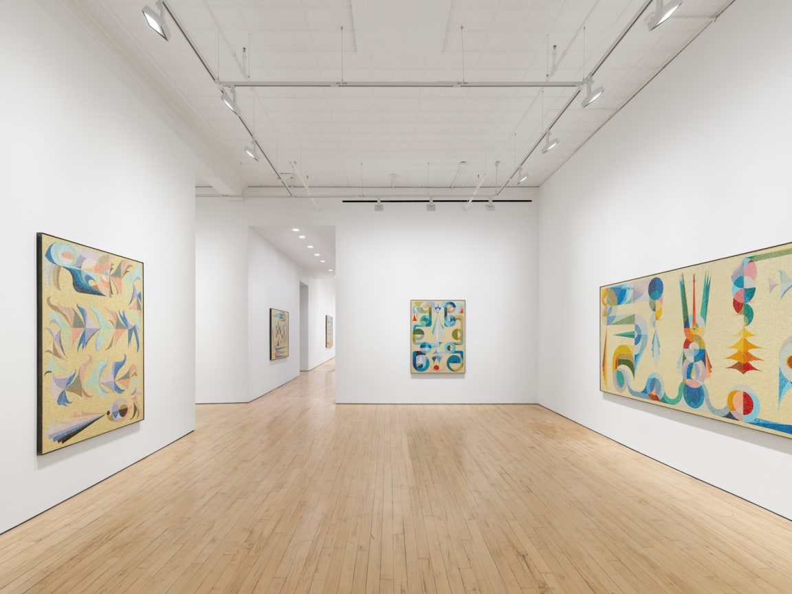 Installation view, Eamon Ore-Giron,&nbsp;Conversations with Snakes, Birds, and Stars,&nbsp;James Cohan, New York, NY, November 7 - December 20, 2025