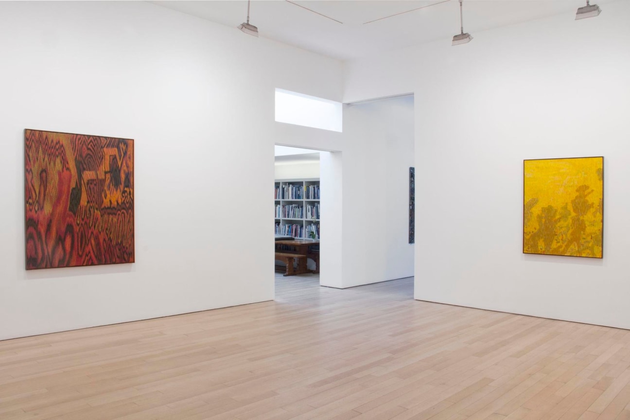 installation view of two artworks