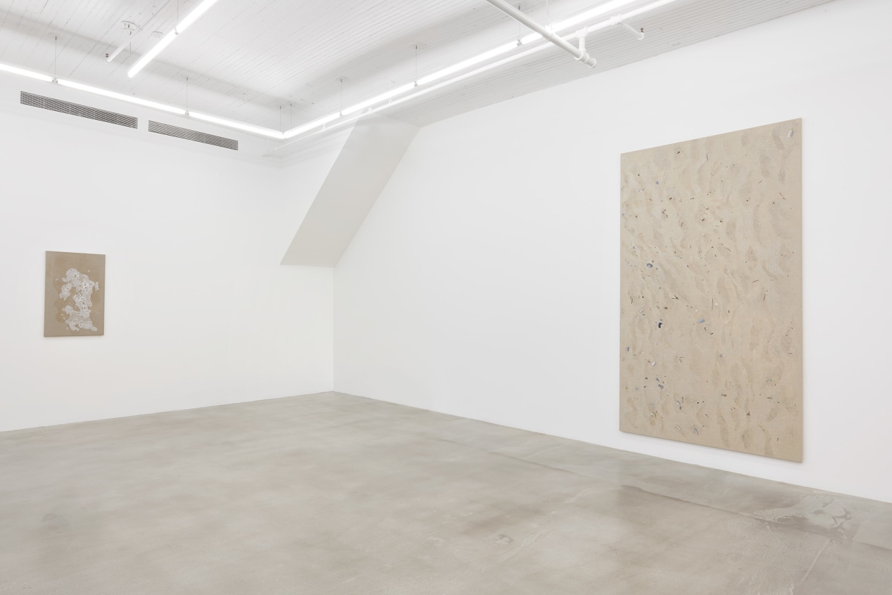 installation view of two artworks