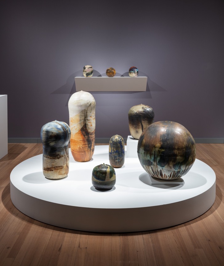 Installation view, Toshiko Takaezu at ADAA: The Art Show, Park Avenue Armory, New York, NY, November 3 - 6, 2022