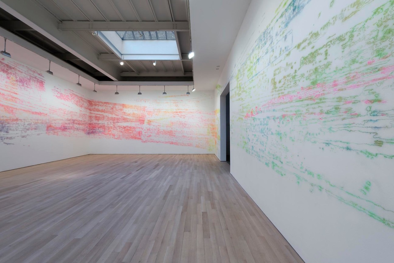 Installation view of wall art