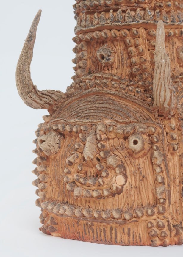 close up image of ceramic face