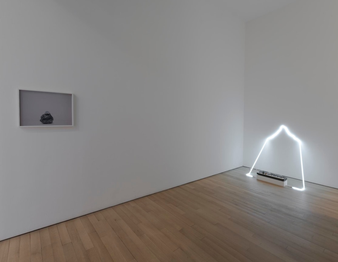 installation view of two artworks