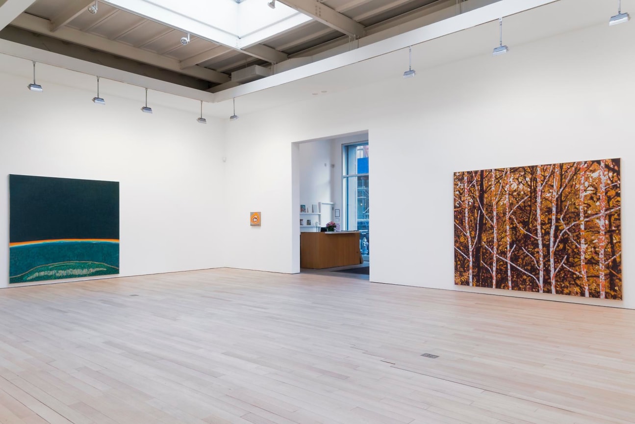 installation view of three artworks