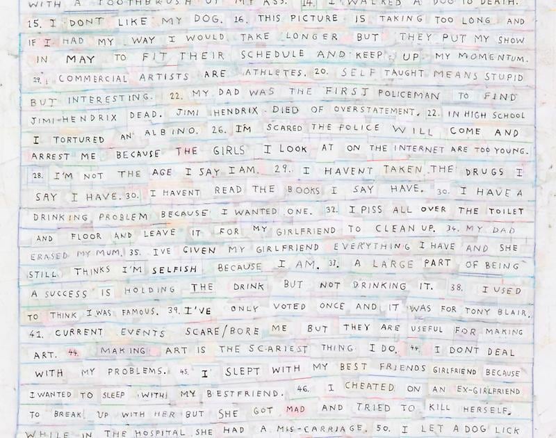 Detail of SIMON EVANS's 300 Secrets, 2011