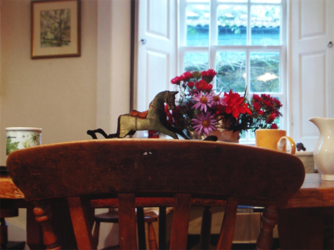 small rocking horse on a table