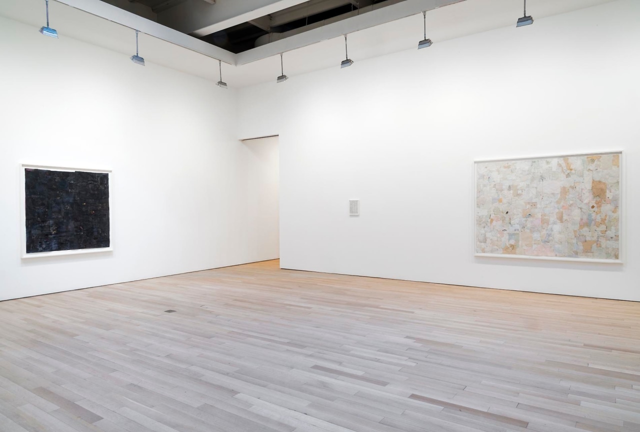 installation view of two artworks