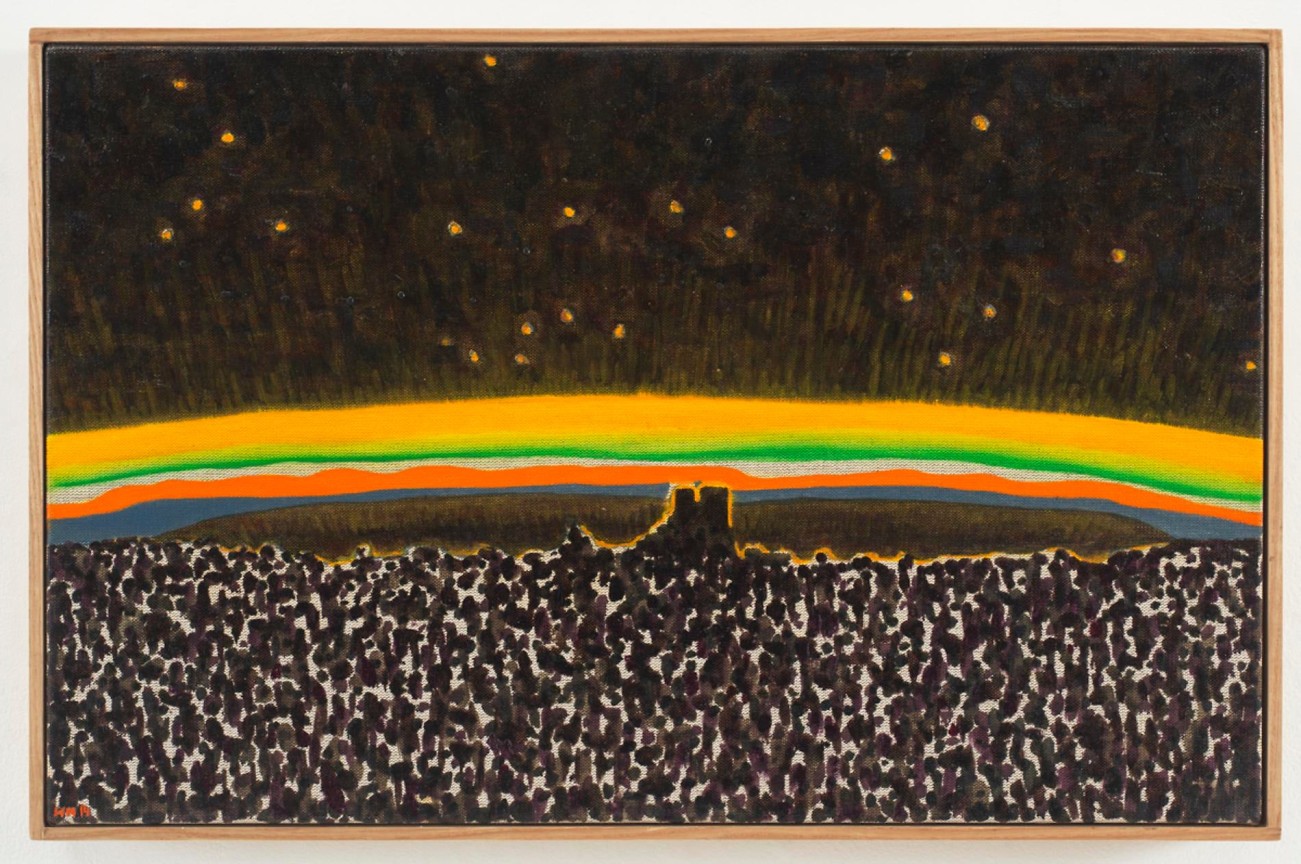 , WILLIAM MONK&nbsp;Untitled (Fulcrum)&nbsp;2014&nbsp;Oil on canvas&nbsp;13 3/4 x 21 5/8 in. (35 x 55 cm)