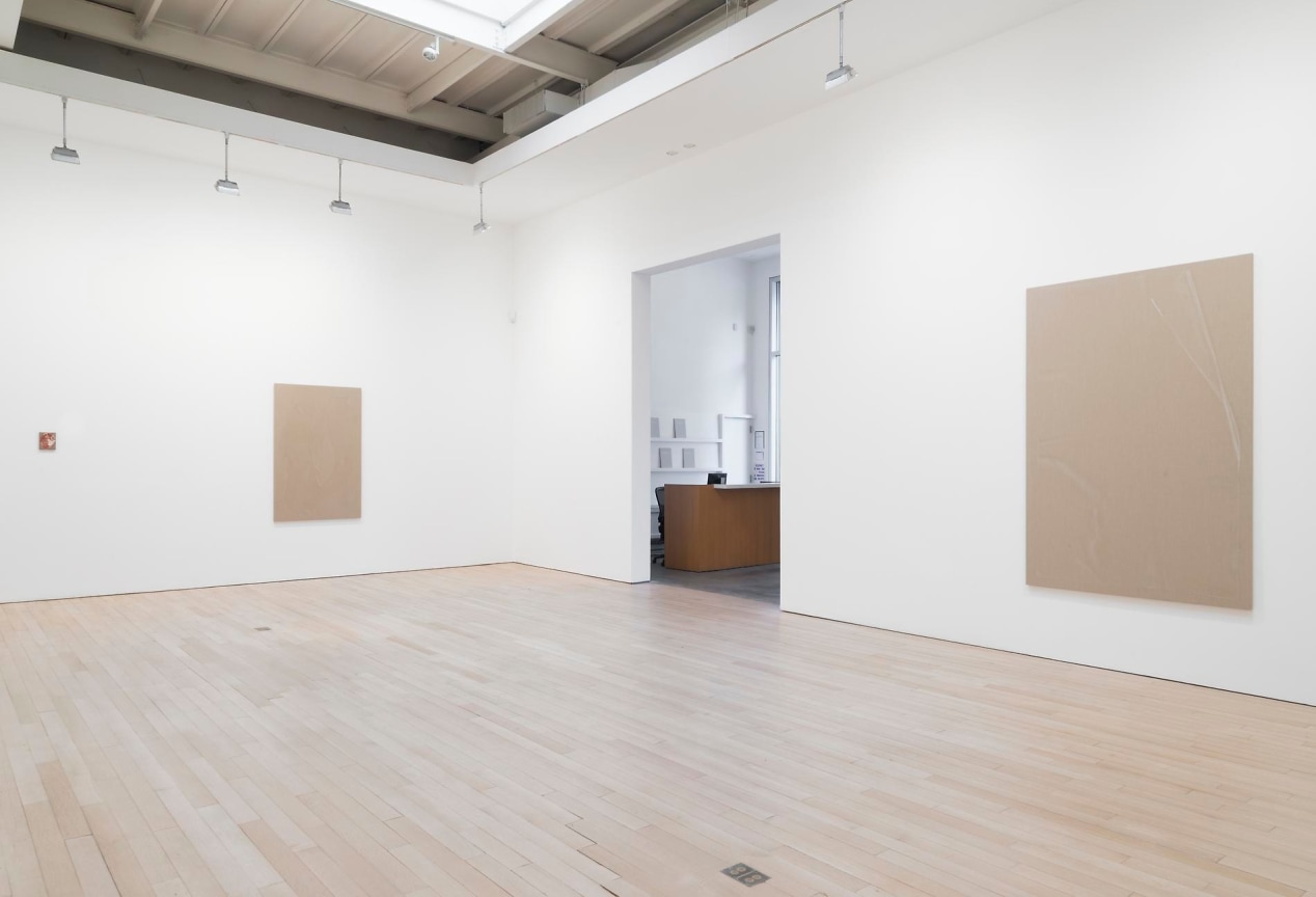 installation view of three artworks