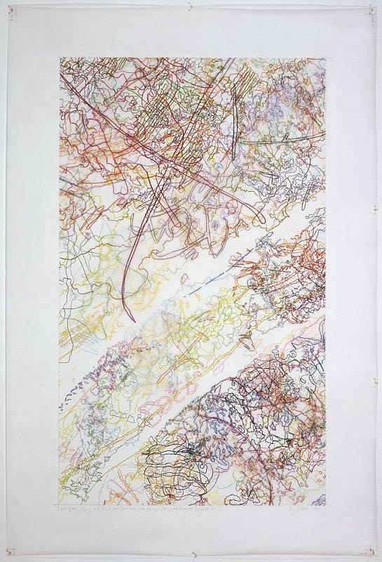 Image of INGRID CALAME's #229 Drawing (Tracings up to the L.A. River placed in the Clark Telescope Dome, Lowell Observatory, Flagstaff, AZ), 2006