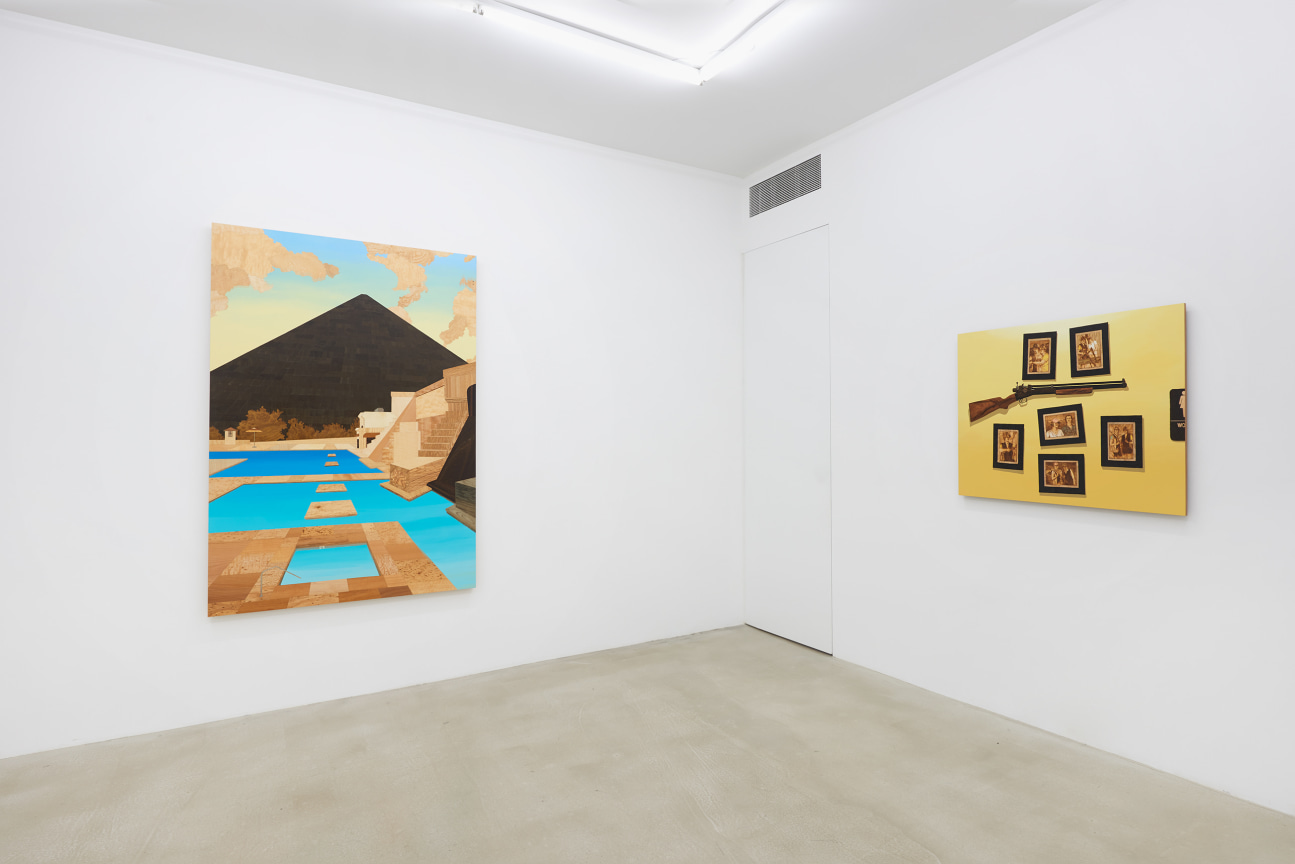 installation view of two artworks