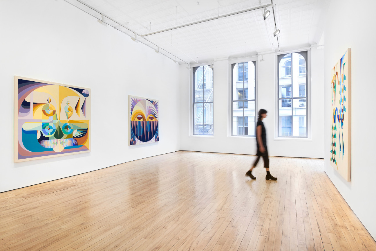 Installation view, Eamon Ore-Giron: Talking Shit, James Cohan, 52 Walker Street, NY, September 8 - October 21, 2023.