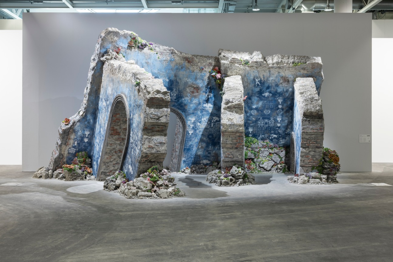 Image of FIRELEI B&Aacute;EZ's the vast ocean of all possibilities (19&deg;36&prime;16.9&Prime;N 72&deg;13&prime;07.0&Prime;W / 41&deg;30&prime;32.3&Prime;N 81&deg;36&prime;41.7&Prime;W),&nbsp;2022, at Art Basel Unlimited.