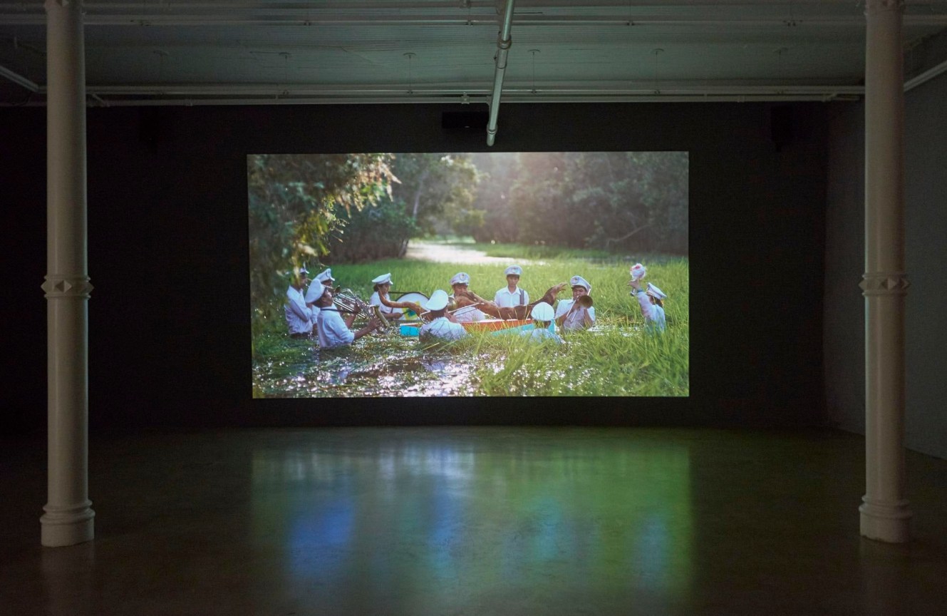 installation view of a video