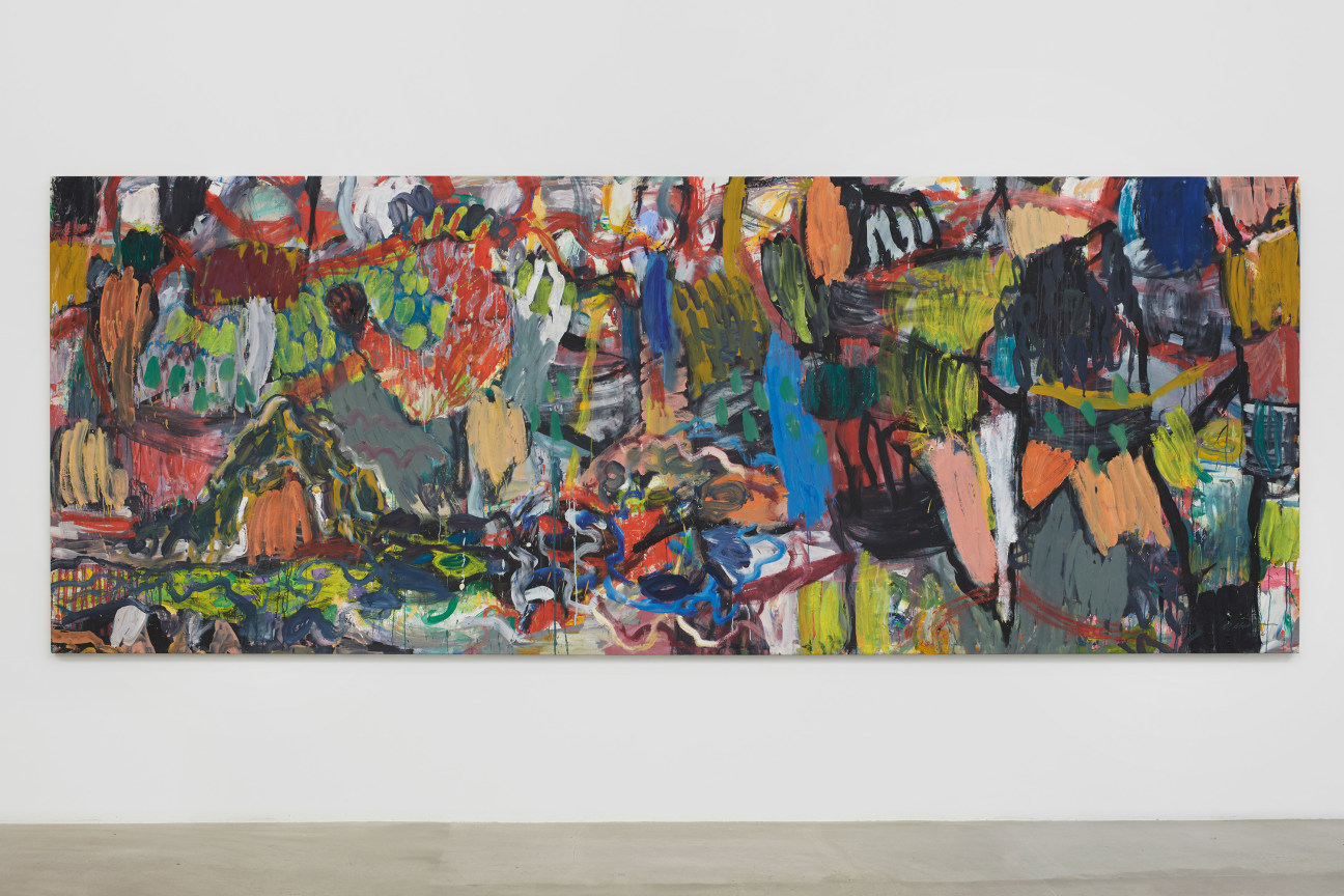 large, colorful abstract painting