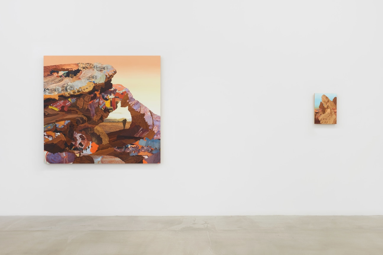 installation view of two artworks