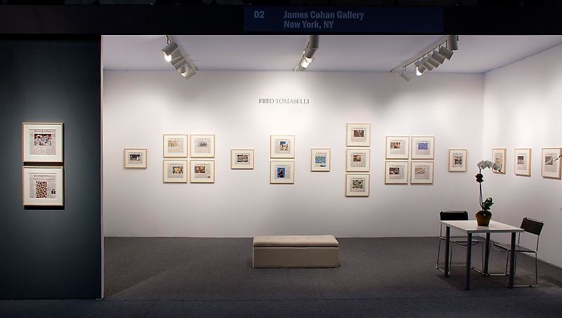 installation view of several artworks