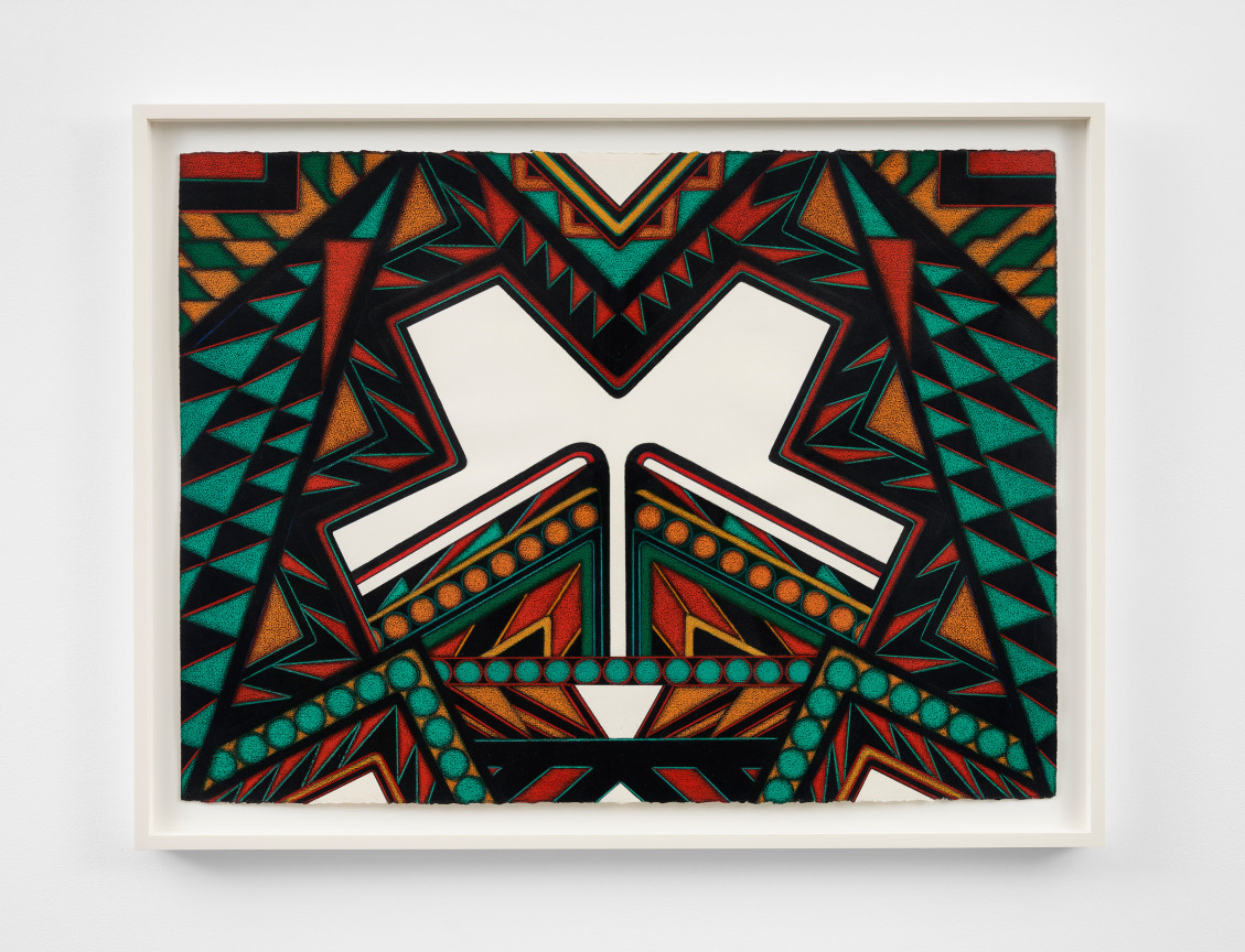 Image of MARY GRIGORIADIS's Portal #38, 2003 - 2008 colorful oil pastel on paper.