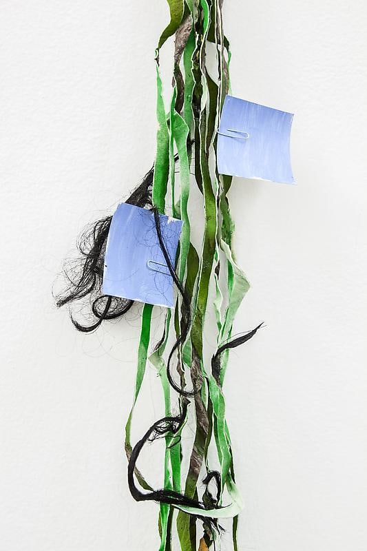 Detail of RICHARD HAWKINS's Scalp 13, (Remember the wonderful days when &ldquo;identity&rdquo; encompassed &ldquo;fluidity&rdquo;?), 2012