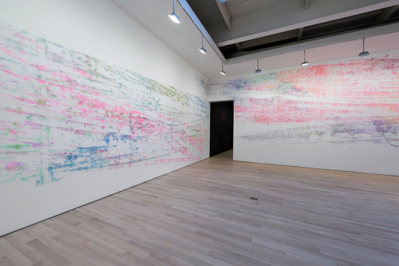 Installation view of wall art