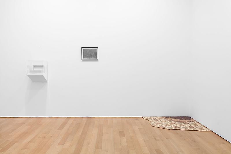 installation view of several artworks