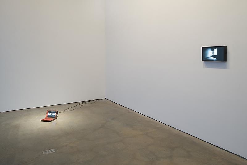 installation view of two artworks