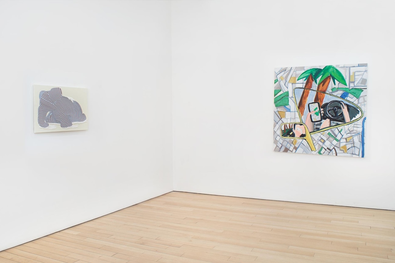 installation view of two artworks