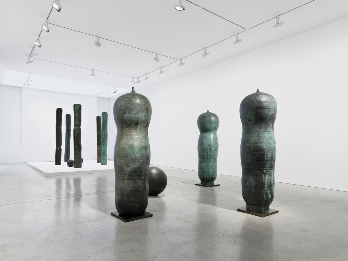 Installation view, Toshiko Takaezu,&nbsp;Bronzes,&nbsp;James Cohan, 48 Walker St, New York, NY, May 16 - July 25, 2025.