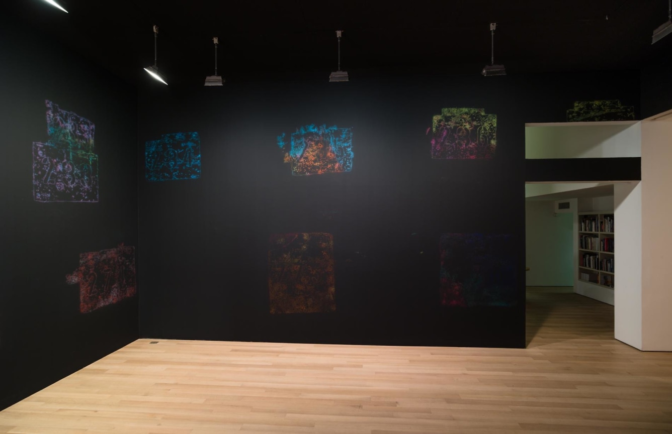 Installation view of wall art